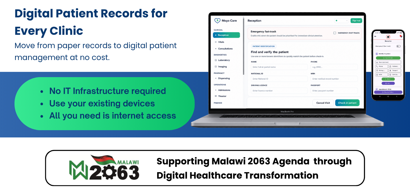 Moyo Care Free Edition - Digital Patient Records for Every Clinic.